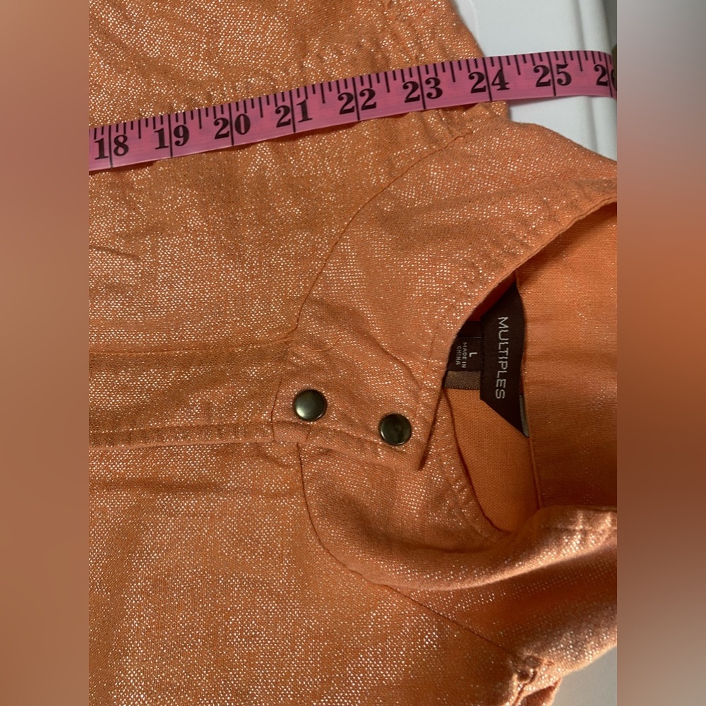 Multiples shimmer full zip lightweight linen blen… - image 9